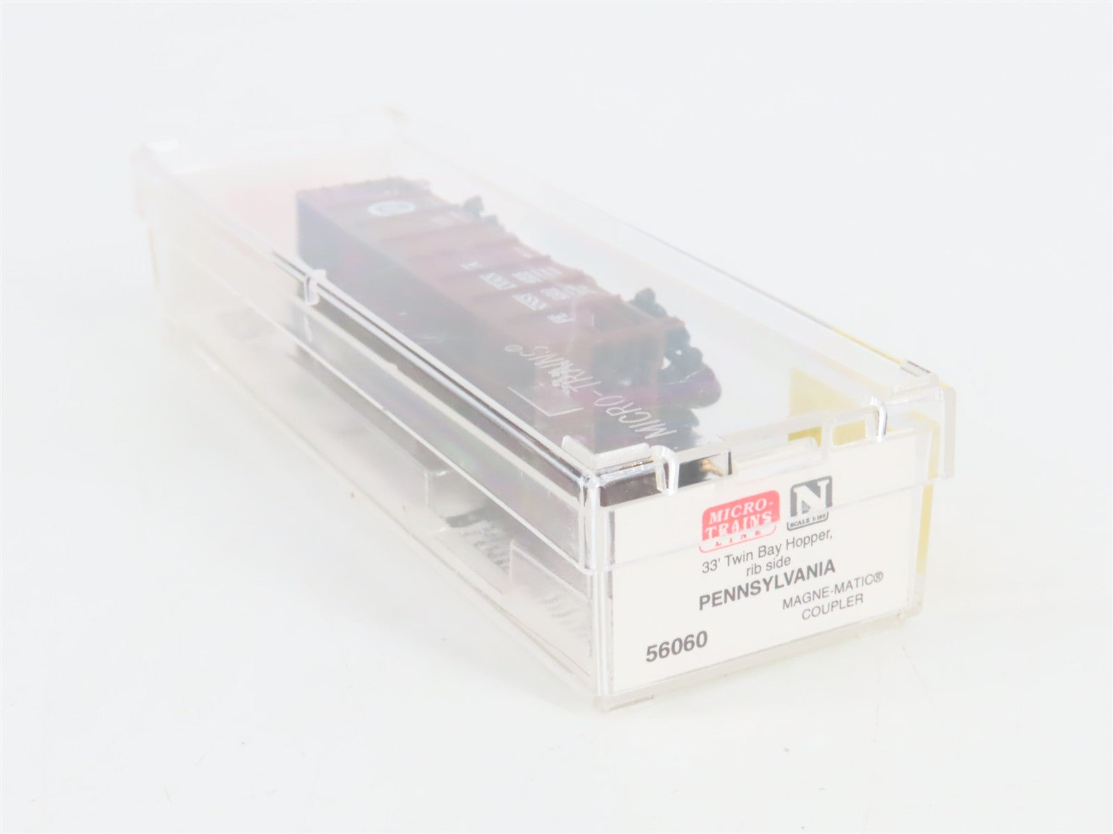 N Scale Micro-Trains 56060 PRR Pennsylvania 33' 2-Bay Hopper 220455 RTR