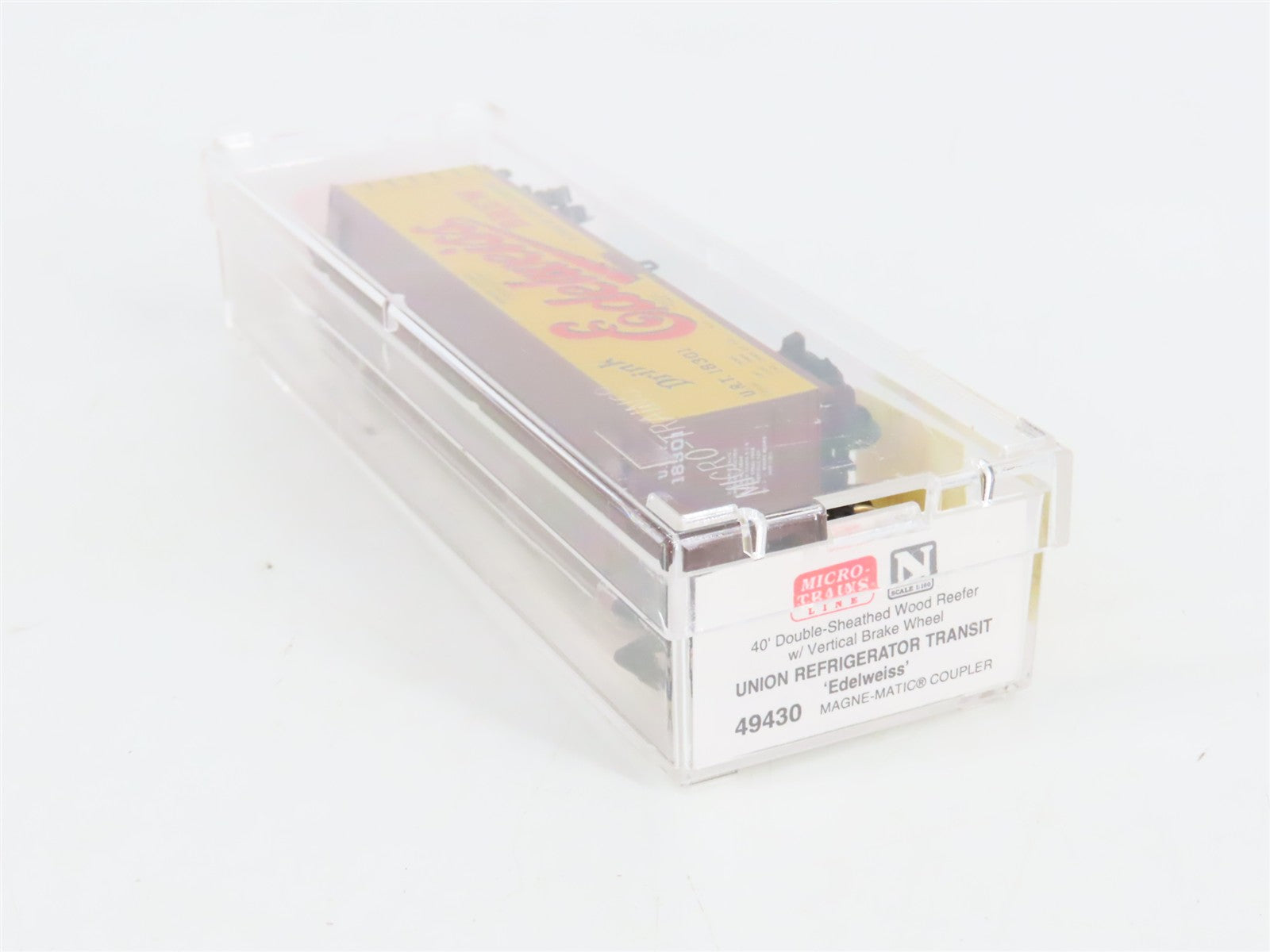 N Scale Micro-Trains 49430 URT Edelweiss Brew 40' Wood Reefer #18301 RTR