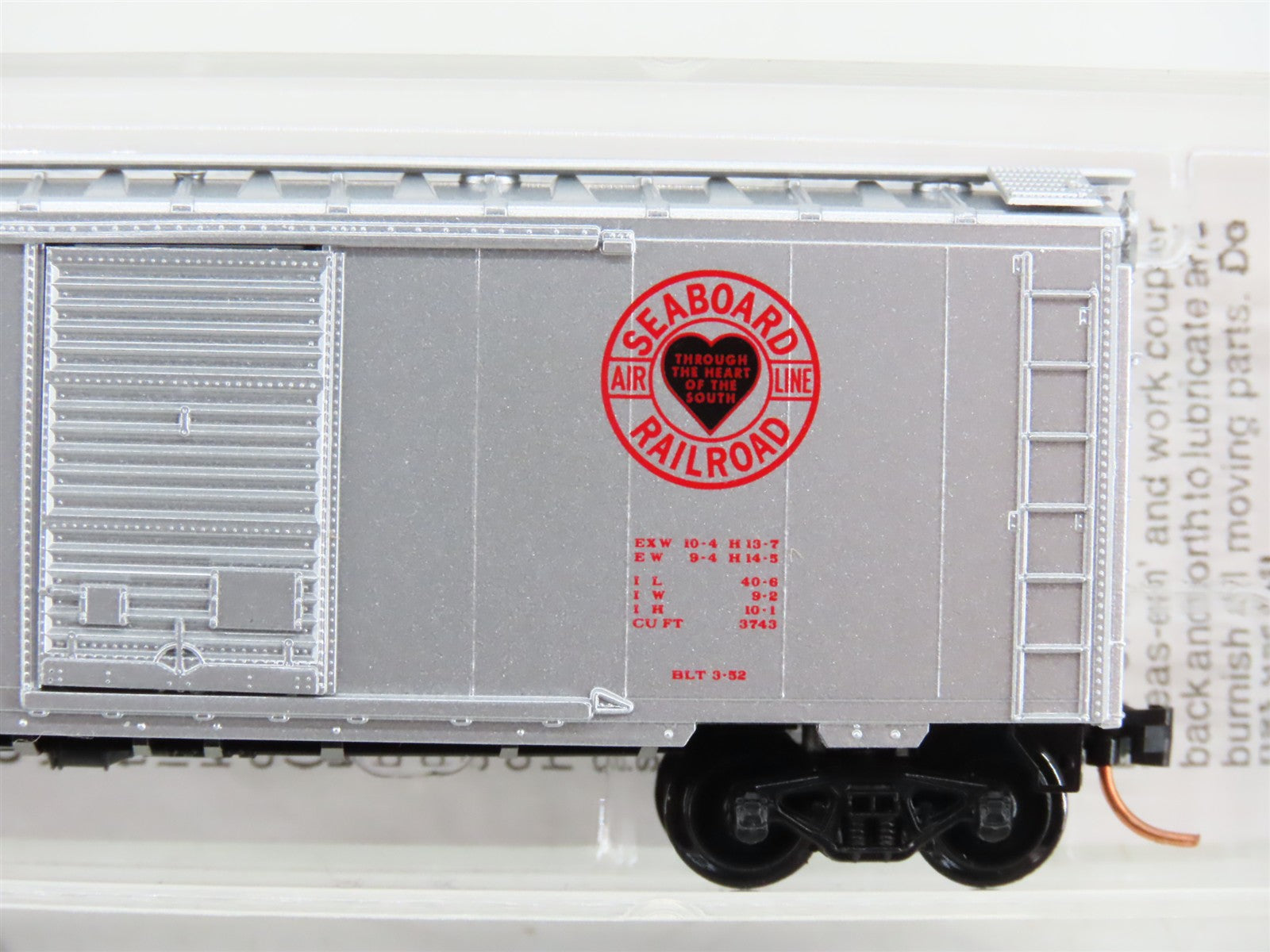 N Scale Micro-Trains 20616 SAL Seaboard Air Line 40' Single Door Box Car #25196