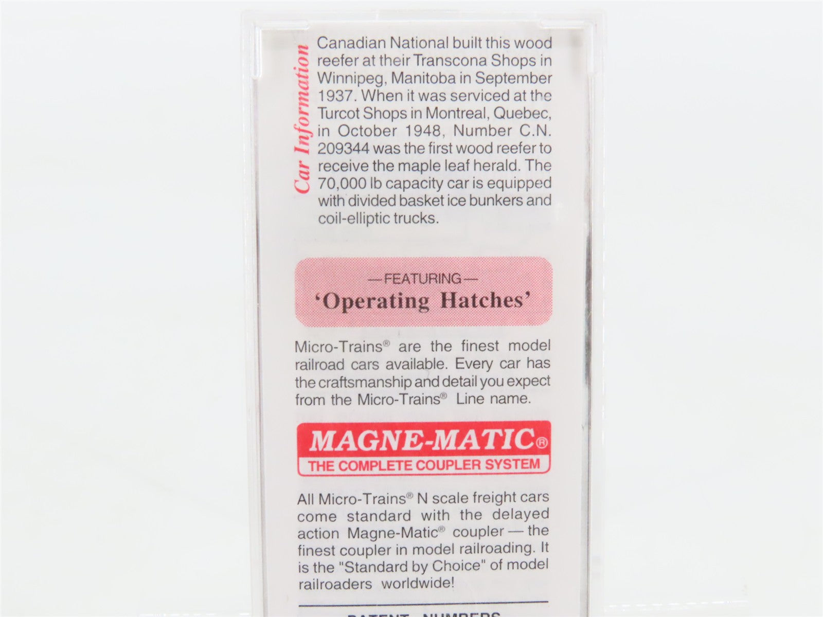 N Scale Micro-Trains 47200 CN Canadian National 40' Reefer 209344 RTR
