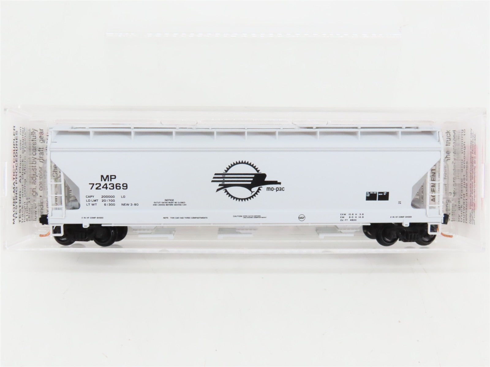N Scale Micro-Trains 94190 MP Missouri Pacific 3-Bay Covered Hopper 724369 RTR