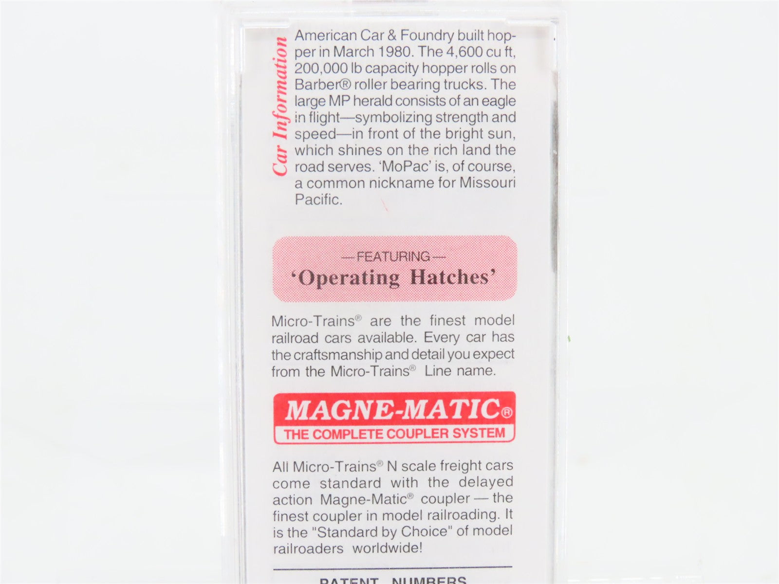 N Scale Micro-Trains 94190 MP Missouri Pacific 3-Bay Covered Hopper 724369 RTR