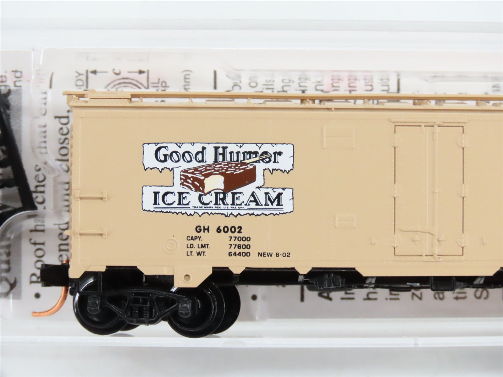 N Scale Micro-Trains 59570 GH Good Humor 40' Steel Ice Reefer 6002 RTR