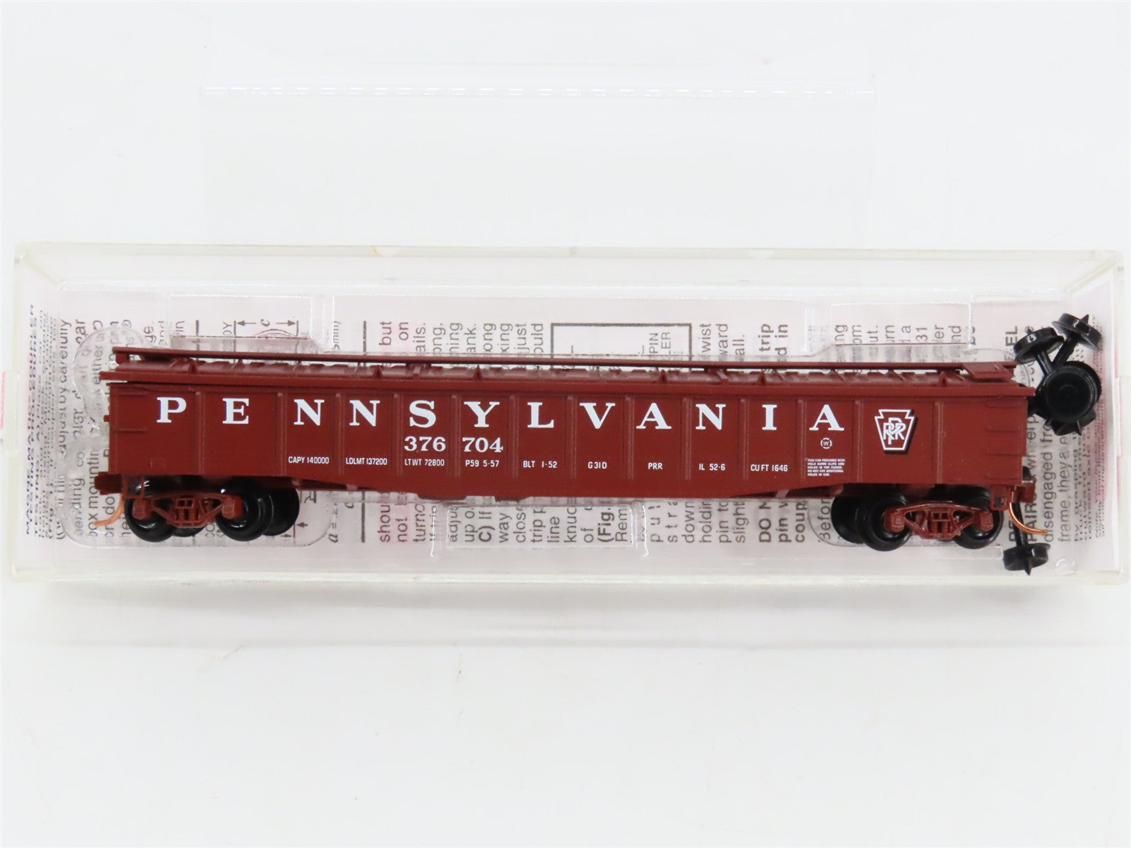 N Scale Micro-Trains 106080 PRR Pennsylvania Railroad 50' Gondola 376704 RTR