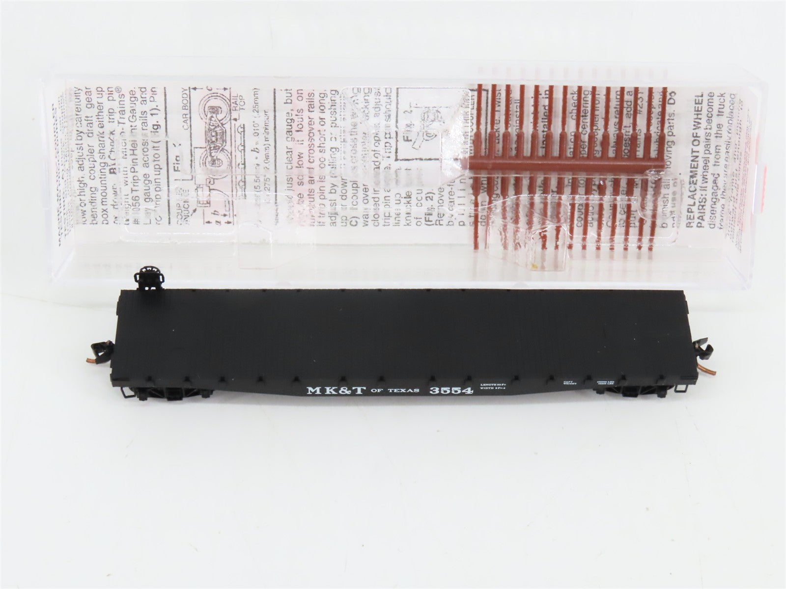 N Scale Micro-Trains 45240 MK&T Of Texas Texas 50' Flat Car #3554 RTR