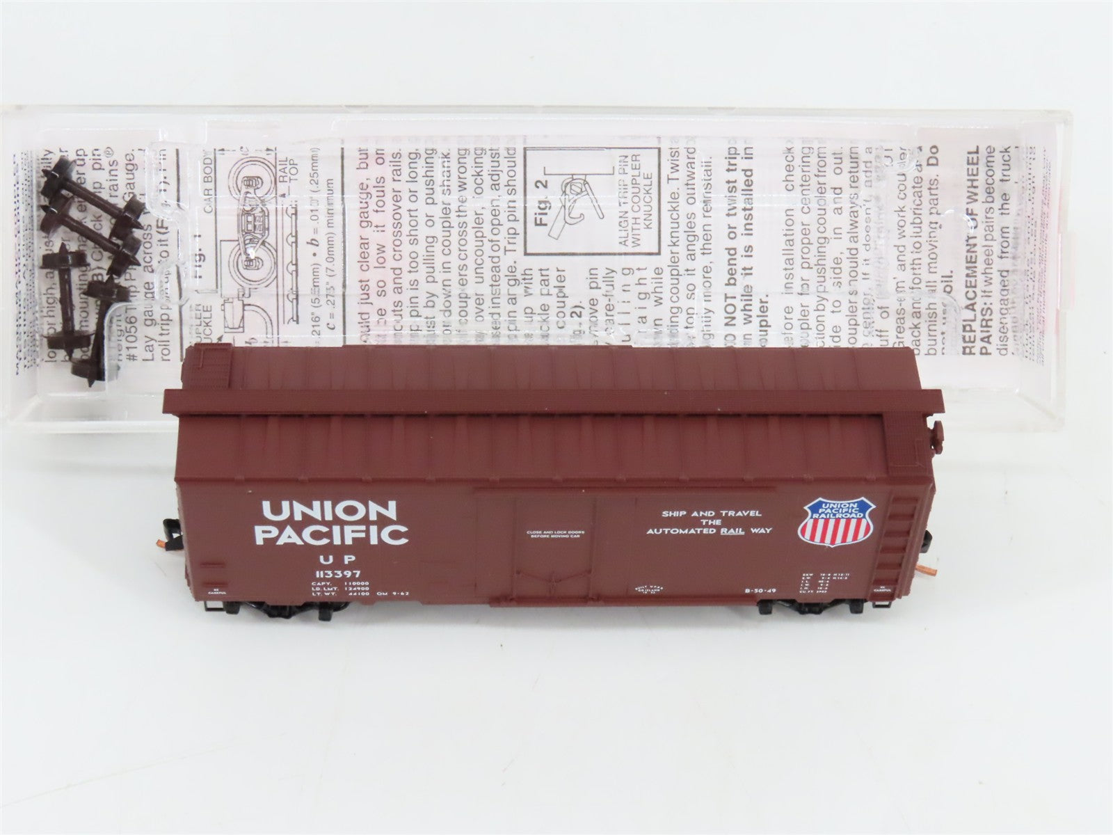 N Scale Micro-Trains 21140 UP Union Pacific 40' Plug Door Box Car 113397 RTR