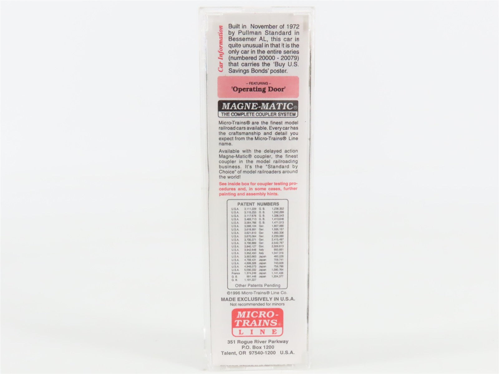 N Scale Micro-Trains 77020 RDG Reading 50' 50' Standard Box Car Single Door RTR