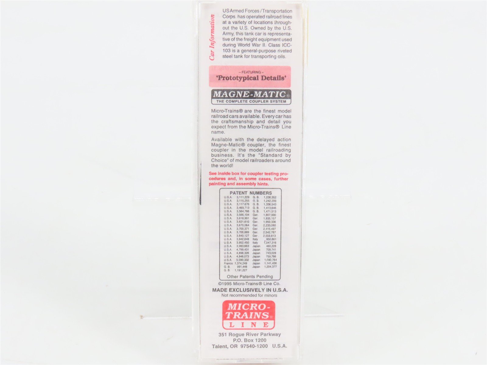 N Scale Micro-Trains 65370 USAX U.S. Army 39' Single Dome Tank Car 10986 RTR