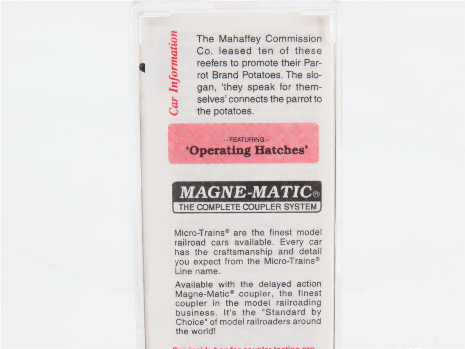 N Scale Micro-Trains 49480 MACX The Mahaffey Commission Co. 40' Reefer 3300 RTR