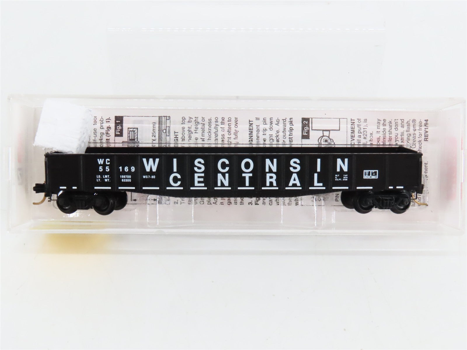 N Scale Micro-Trains 46330 WC Wisconsin Central 50' Gondola 55169 RTR