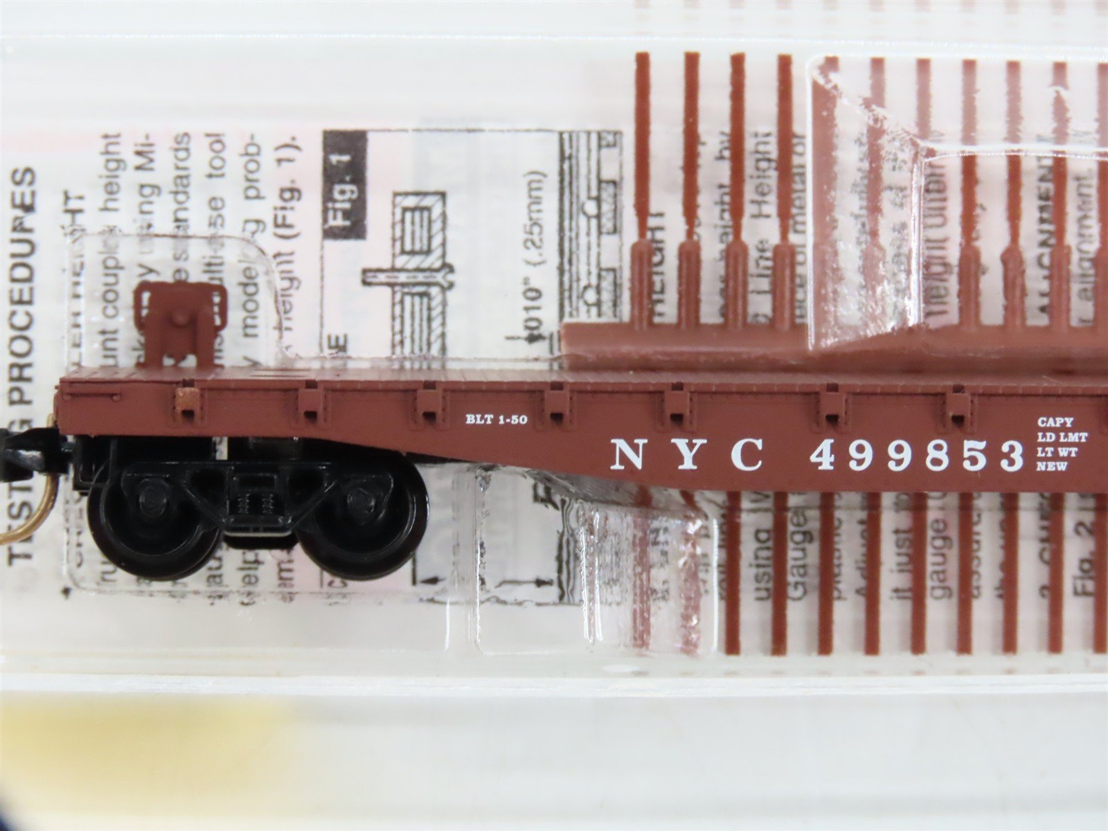 N Scale Micro-Trains 45040 NYC New York Central 50' Flat Car 499853 RTR