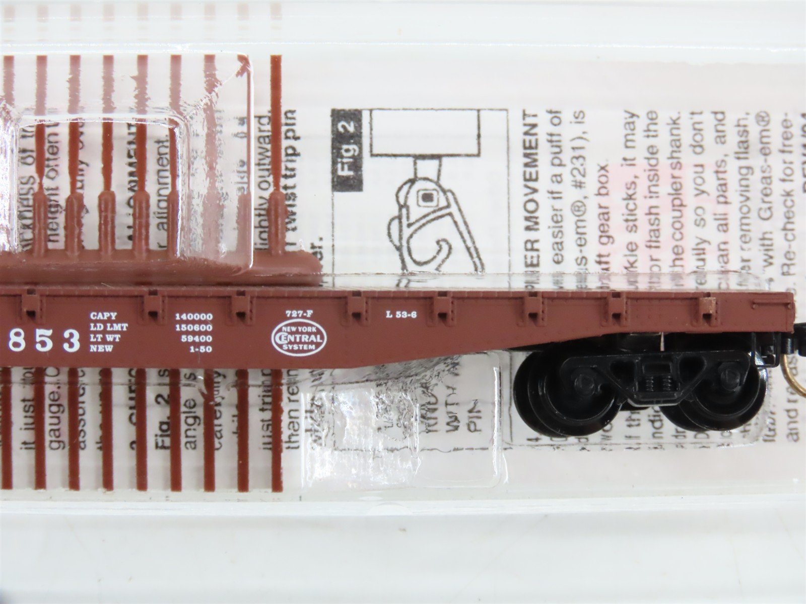 N Scale Micro-Trains 45040 NYC New York Central 50' Flat Car 499853 RTR