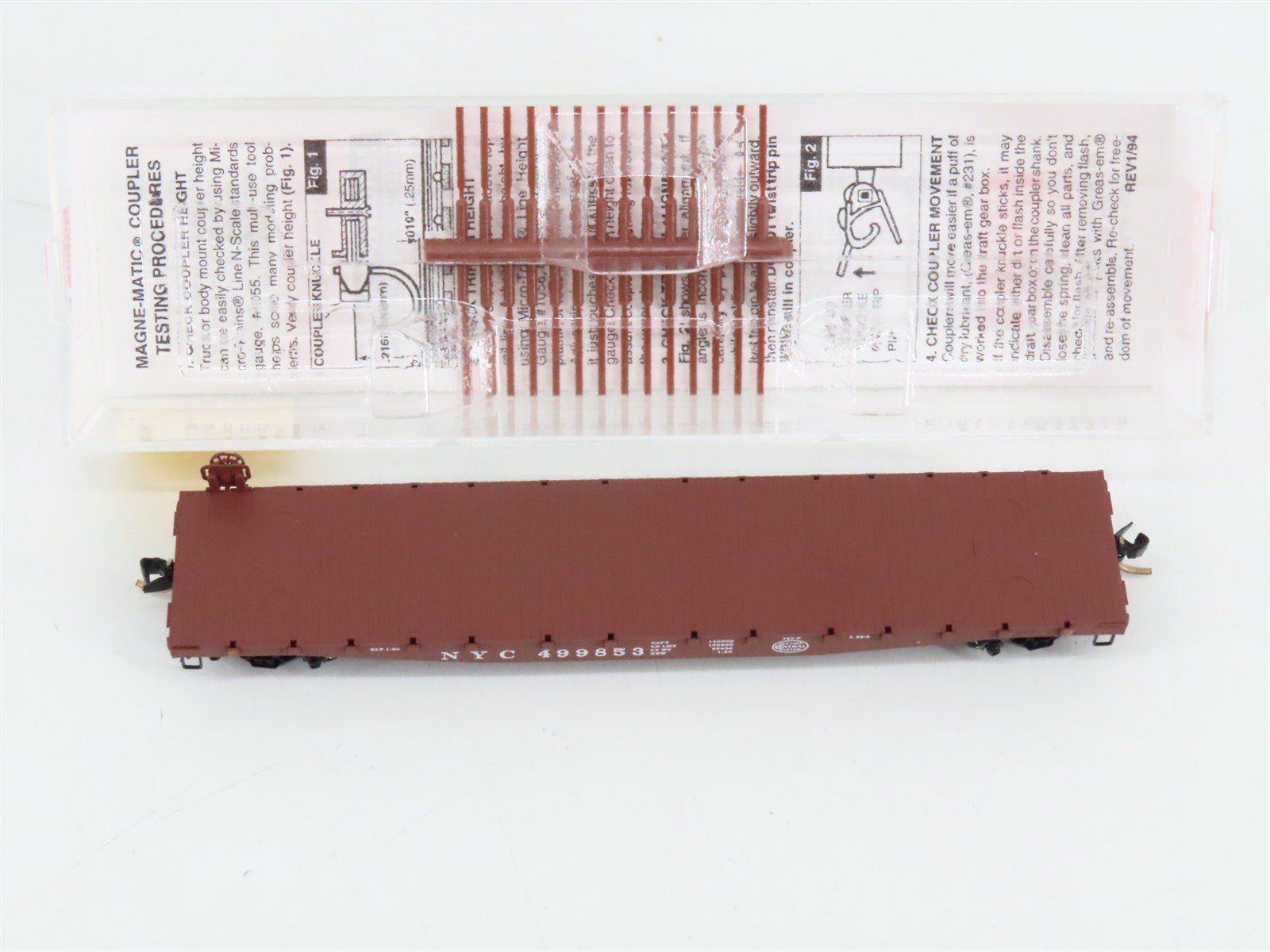 N Scale Micro-Trains 45040 NYC New York Central 50' Flat Car 499853 RTR