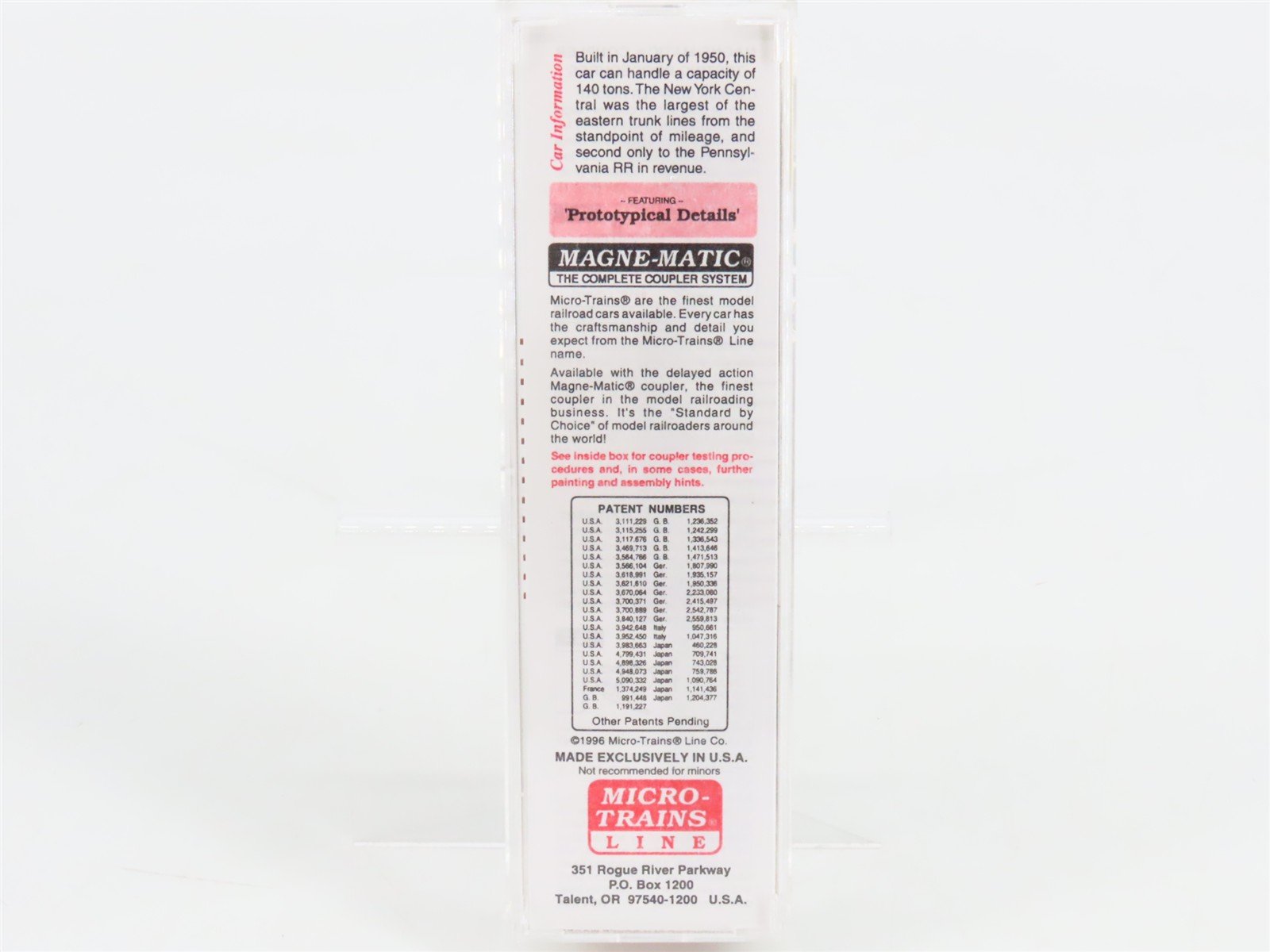 N Scale Micro-Trains 45040 NYC New York Central 50' Flat Car 499853 RTR