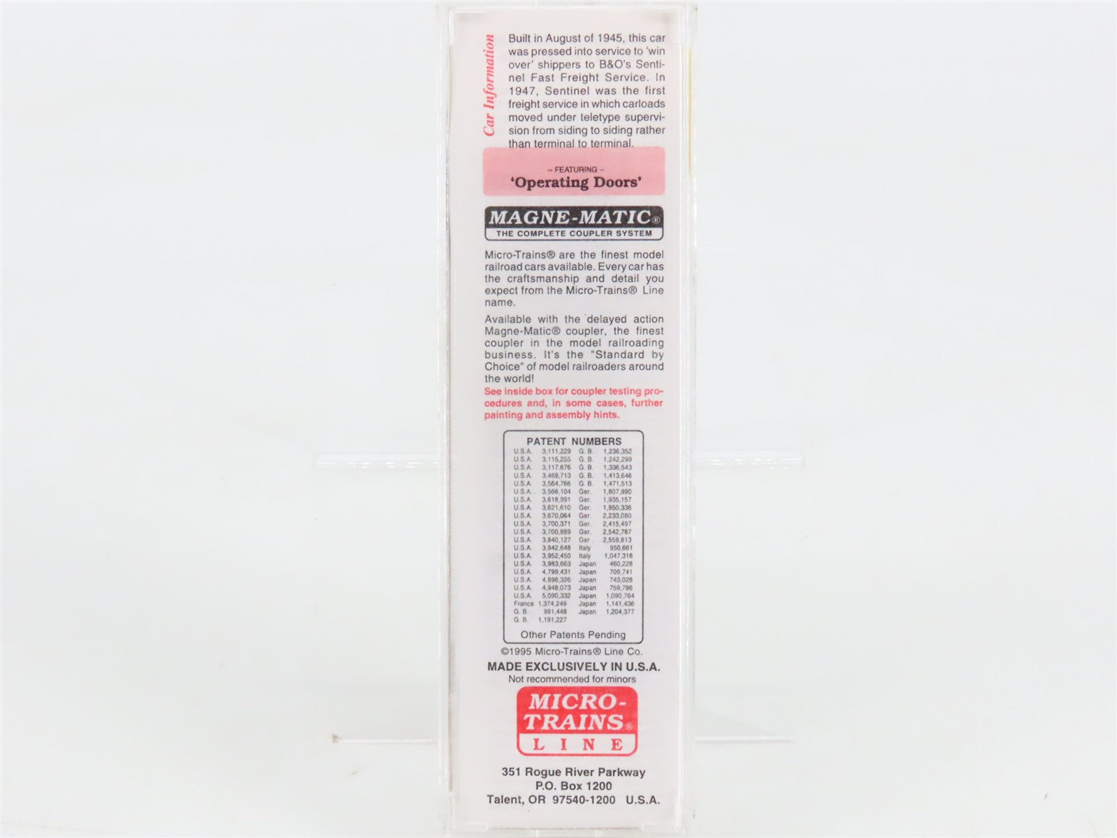 N Scale Micro-Trains 20256 B&O Baltimore & Ohio 