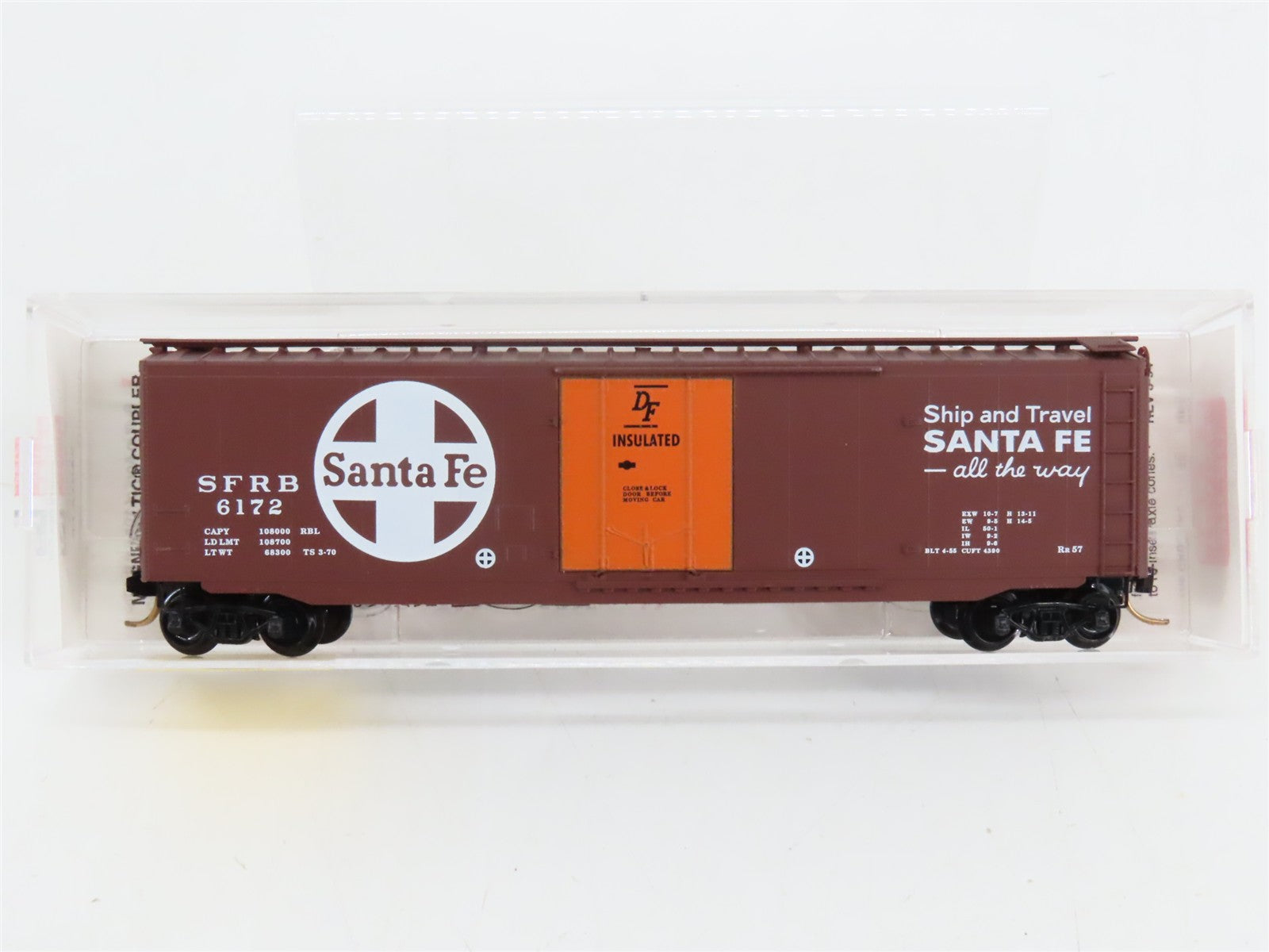 N Scale Micro-Trains 32050/3 SFRB Santa Fe 50' Box Car 6172 RTR