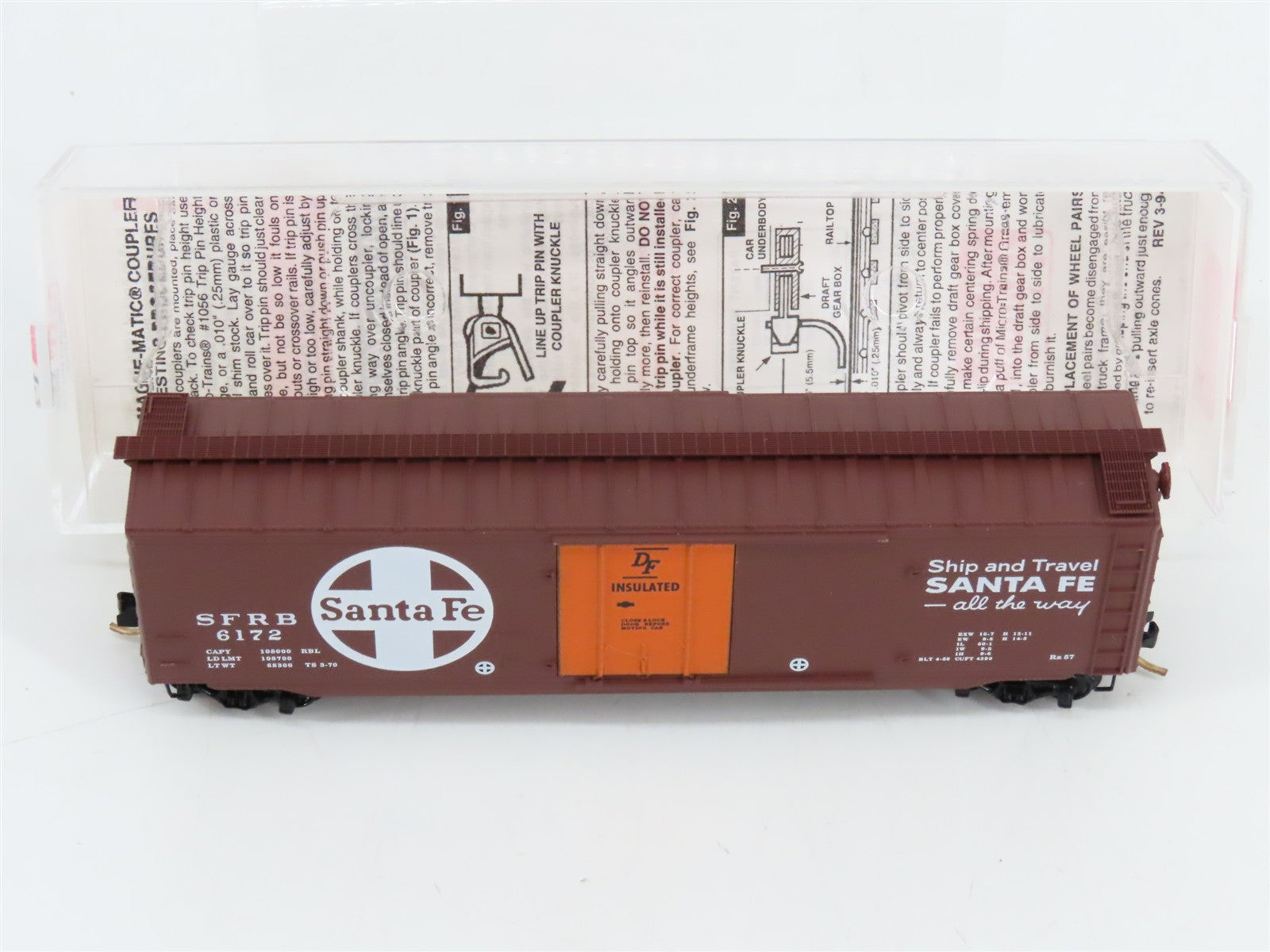 N Scale Micro-Trains 32050/3 SFRB Santa Fe 50' Box Car 6172 RTR