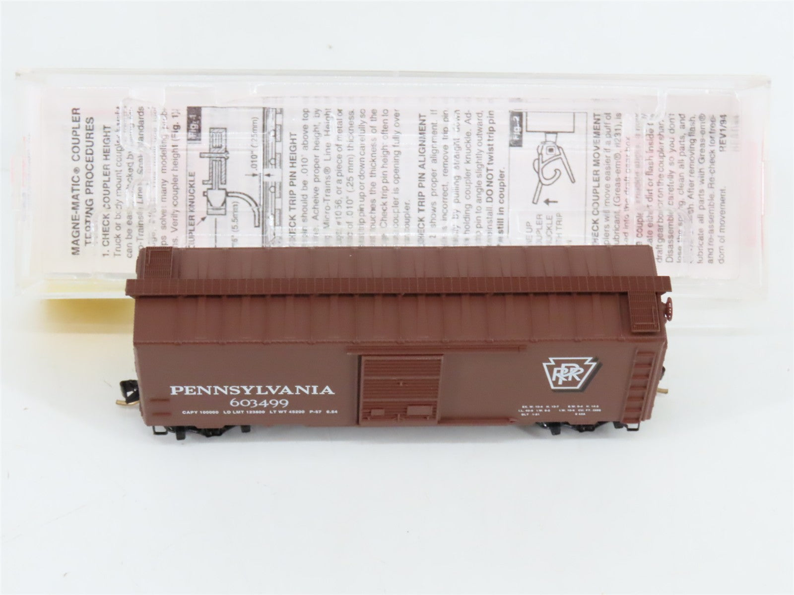 N Scale Micro-Trains 20780/3 PRR Pennsylvania 40' Box Car 603499 RTR
