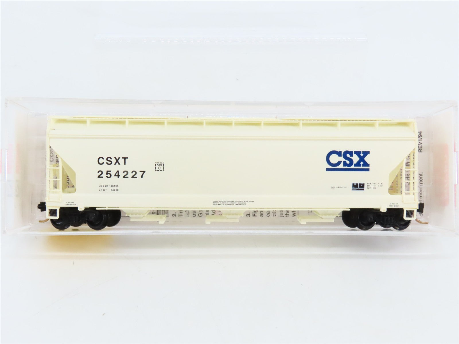 N Scale Micro-Trains MTL 94060 CSXT CSX 3-Bay Covered Hopper 254227 RTR