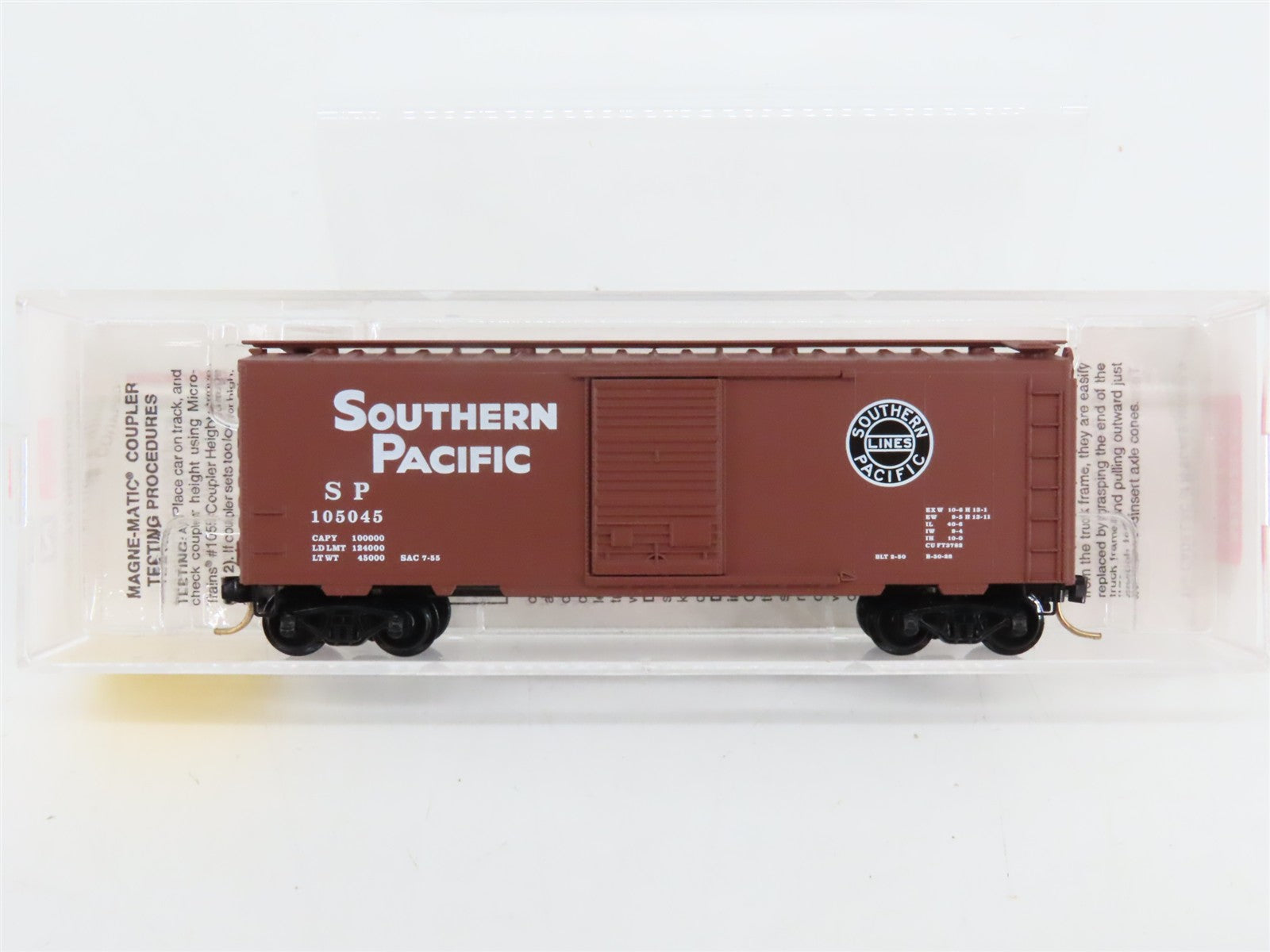 N Scale Micro-Trains 20080 SP Southern Pacific 40' Box Car 105045 RTR