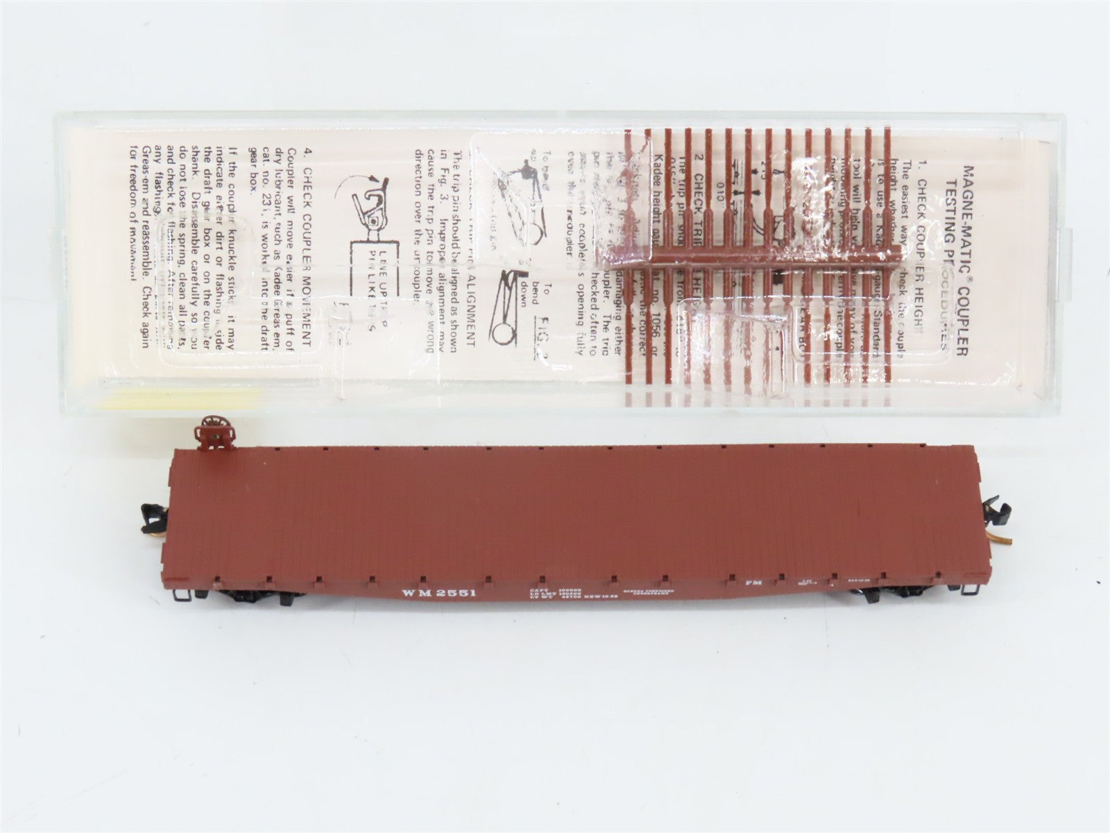 N Scale Micro-Trains 45160 WM Western Maryland 50' Fishbelly Flat Car 2551 RTR