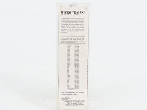 N Scale Micro-Trains 45160 WM Western Maryland 50' Fishbelly Flat Car 2551 RTR