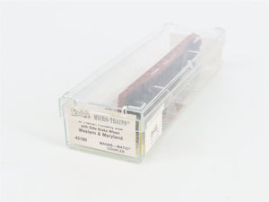 N Scale Micro-Trains 45160 WM Western Maryland 50' Fishbelly Flat Car 2551 RTR