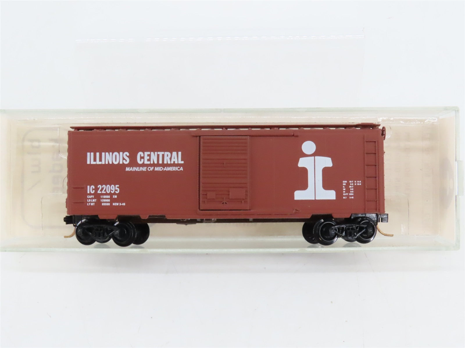 N Scale BLW Kadee Special Run BLW-42 IC Illinois Central 40' Box Car #22095