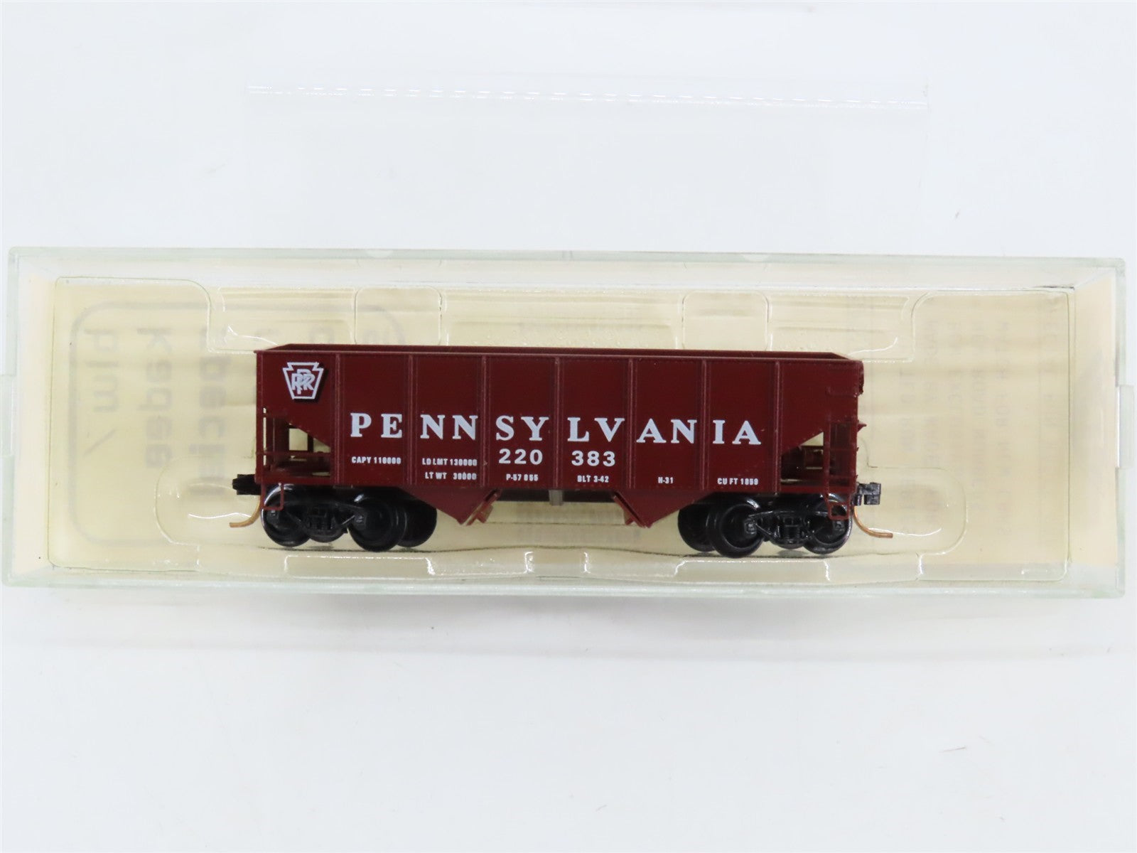 N Scale BLW/Kadee Special Run BLW-53 PRR Pennsylvania 2-Bay Open Hopper #220383