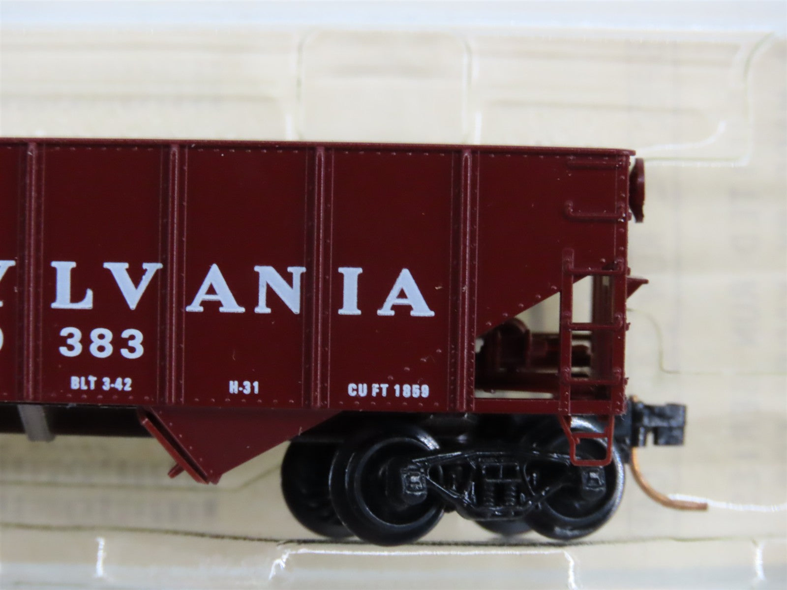 N Scale BLW/Kadee Special Run BLW-53 PRR Pennsylvania 2-Bay Open Hopper #220383