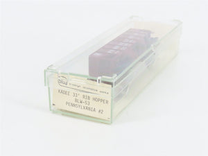 N Scale BLW/Kadee Special Run BLW-53 PRR Pennsylvania 2-Bay Open Hopper #220383