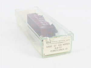 N Scale BLW/Kadee Special Run BLW-53 PRR Pennsylvania 2-Bay Open Hopper #220383