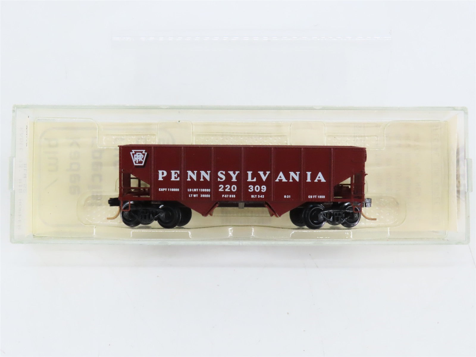 N Scale BLW/Kadee Special Run BLW-52 PRR Pennsylvania 2-Bay Open Hopper #220309
