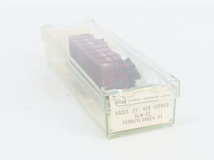 N Scale BLW/Kadee Special Run BLW-52 PRR Pennsylvania 2-Bay Open Hopper #220309