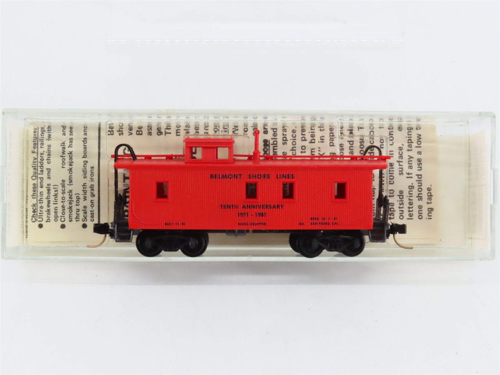 N Scale Kadee Micro-Trains MTL Belmont Shore Lines 10th Anniversary Caboose