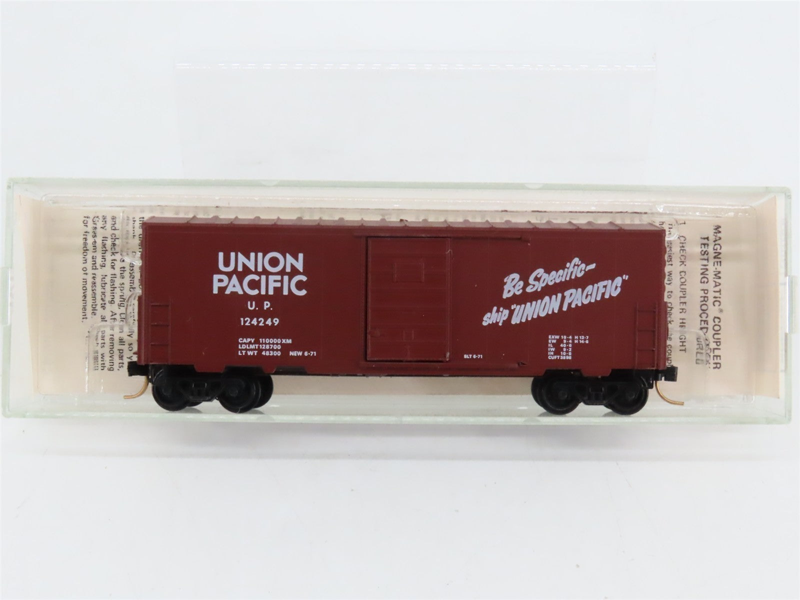 N Scale Micro-Trains UP Union Pacific 40' Box Car 124249 RTR