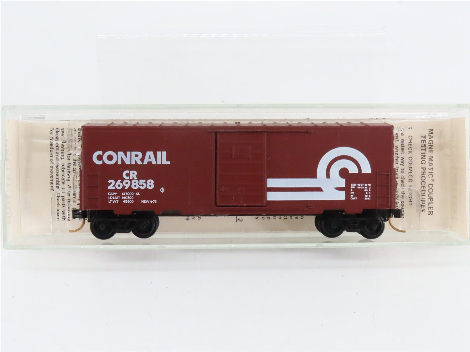 N Scale Micro-Trains CR Conrail 40' Box Car 269858 RTR