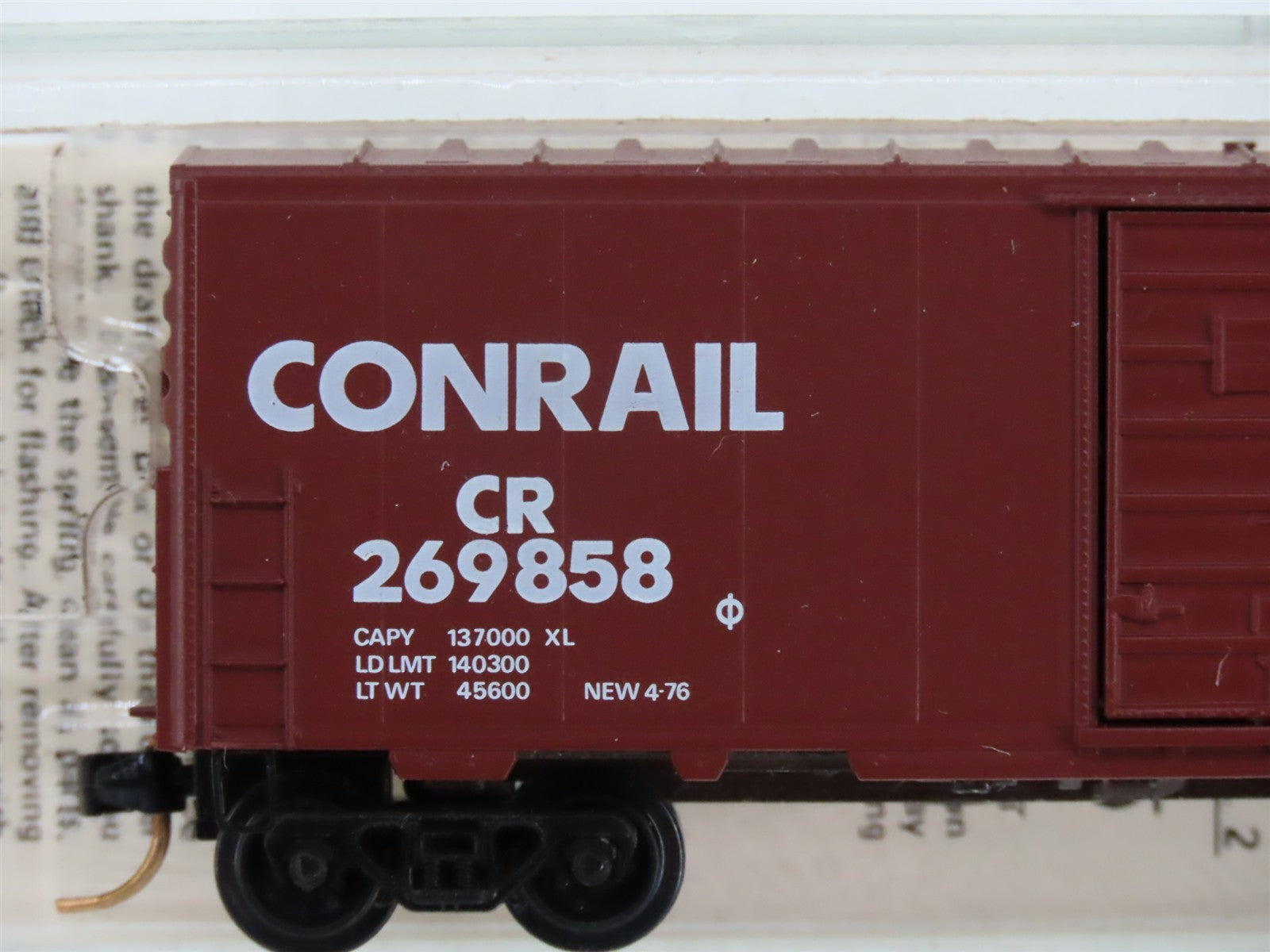 N Scale Micro-Trains CR Conrail 40' Box Car 269858 RTR