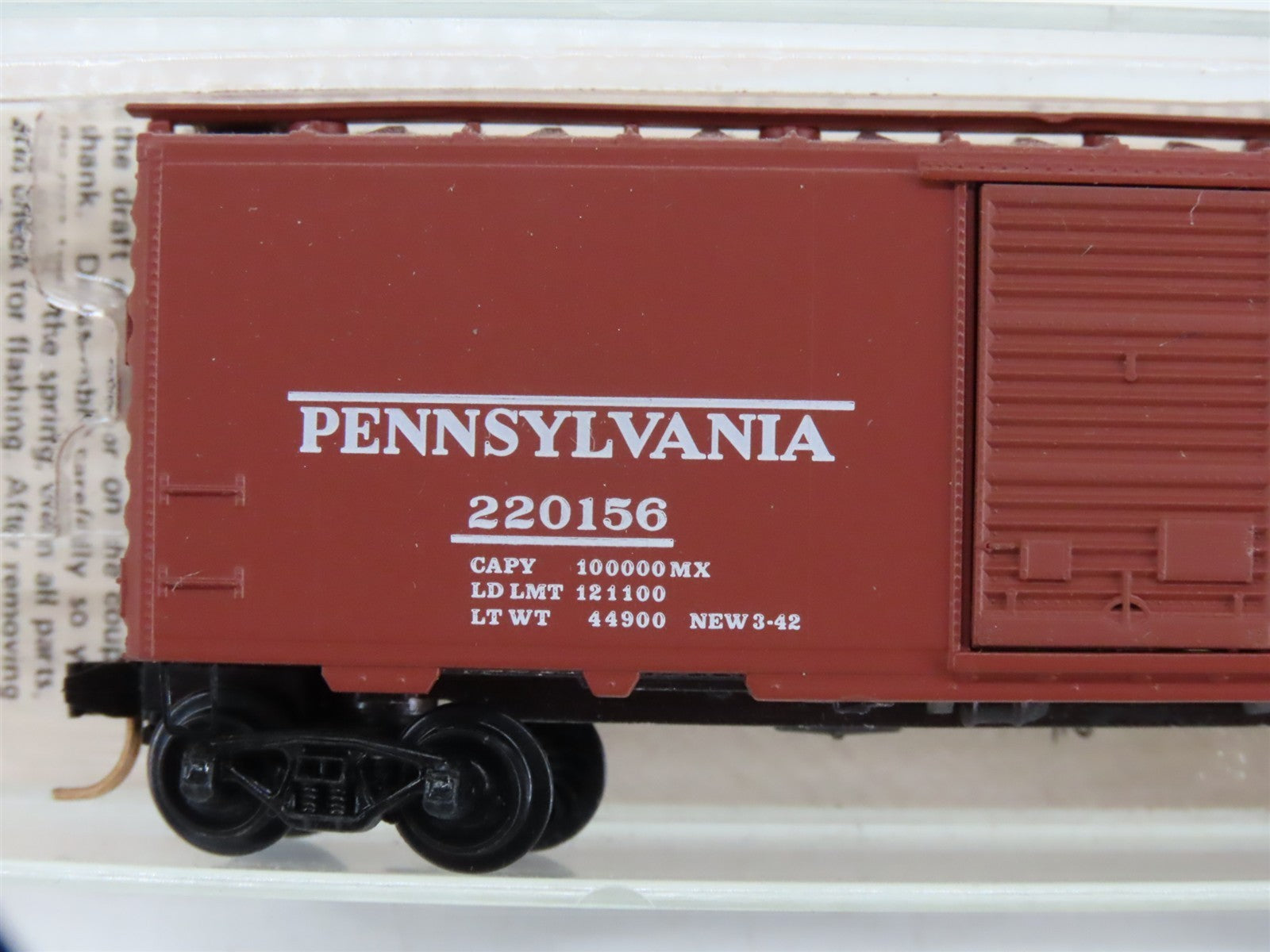 N Scale Kadee Micro-Trains MTL Special Run PRR Pennsylvania 40' Box Car #220156