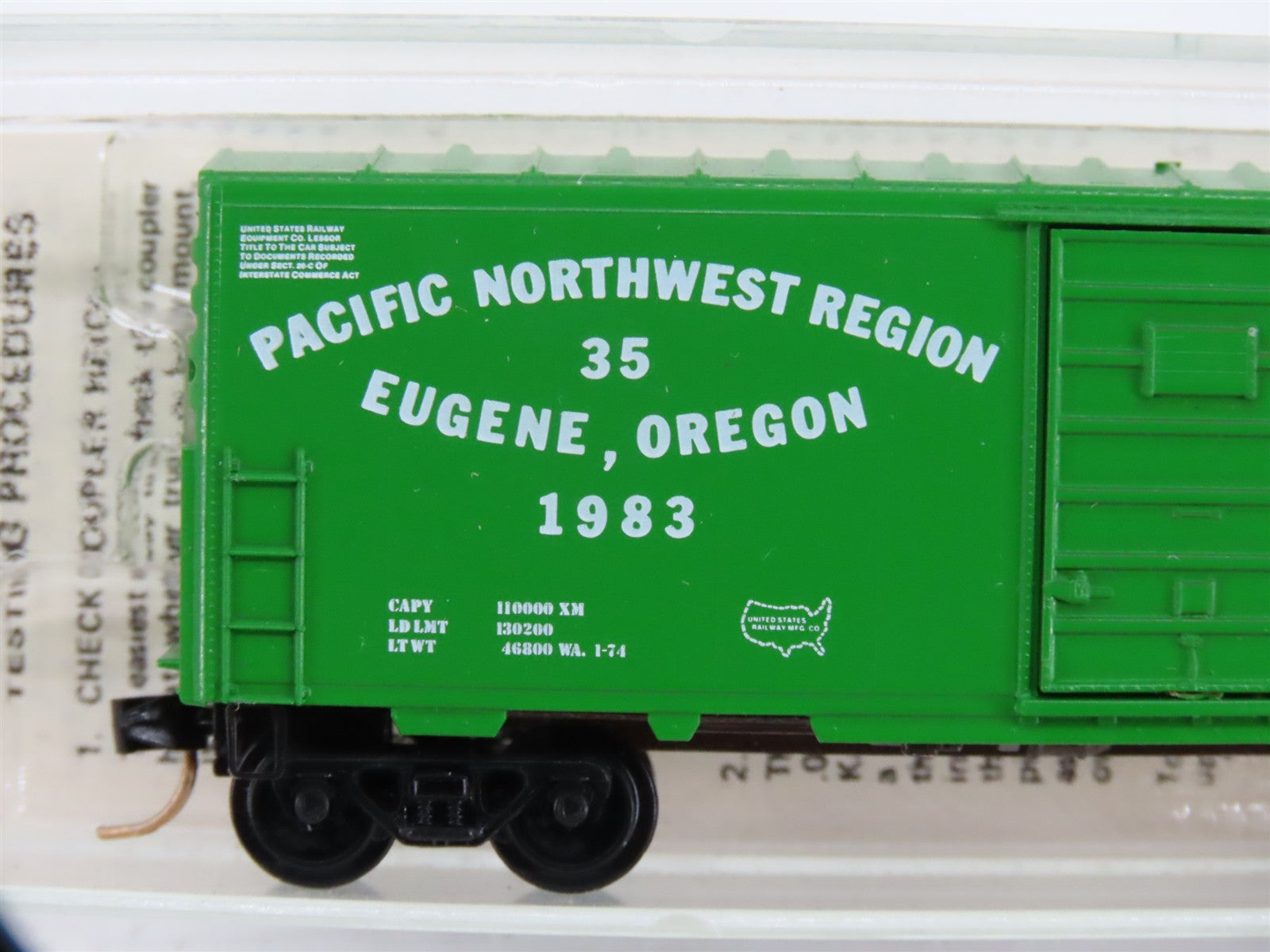 N Scale Micro-Trains PNR Pacific Northwest Region NMRA 40' Box Car 1983 RTR