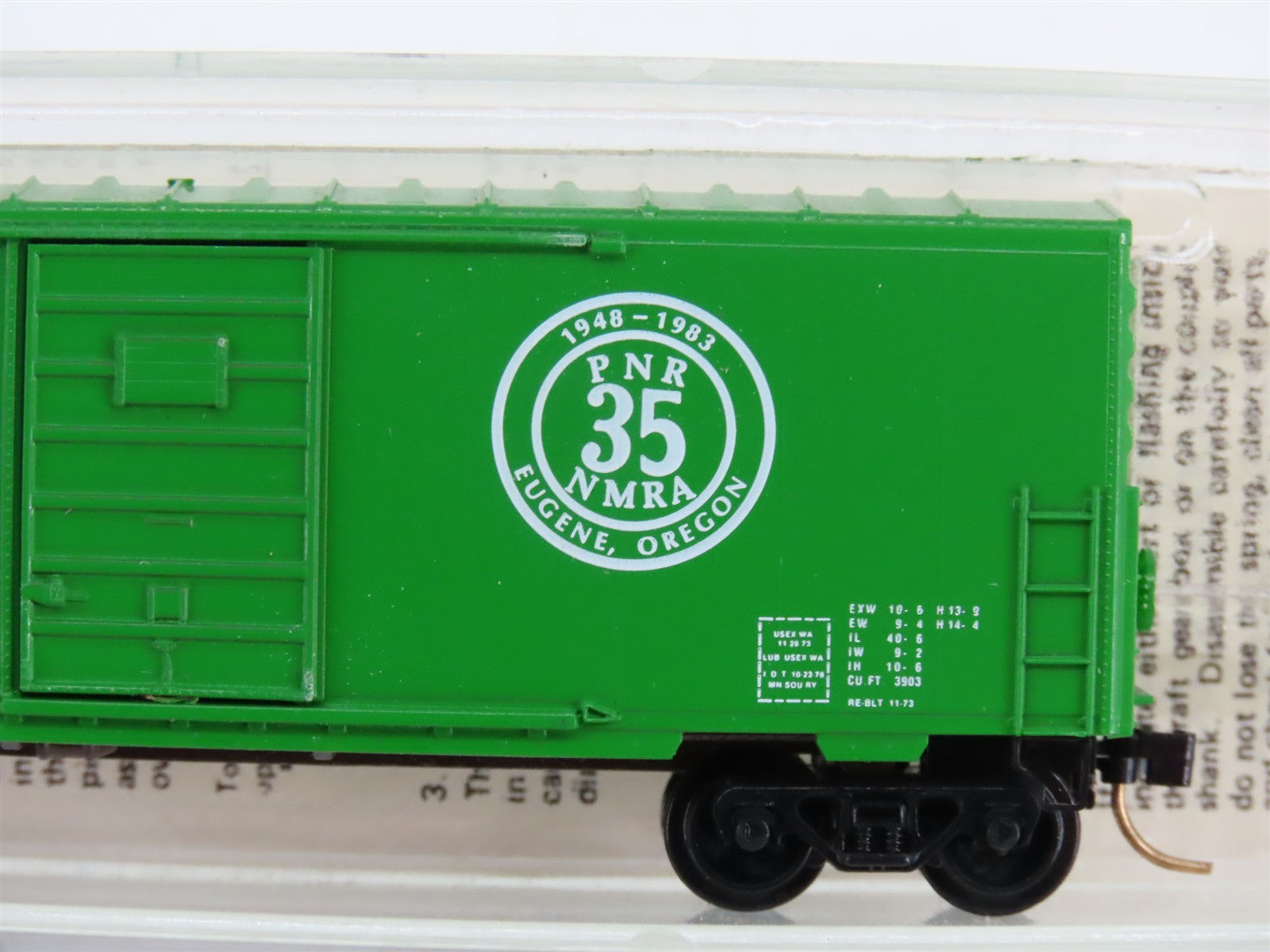 N Scale Micro-Trains PNR Pacific Northwest Region NMRA 40' Box Car 1983 RTR