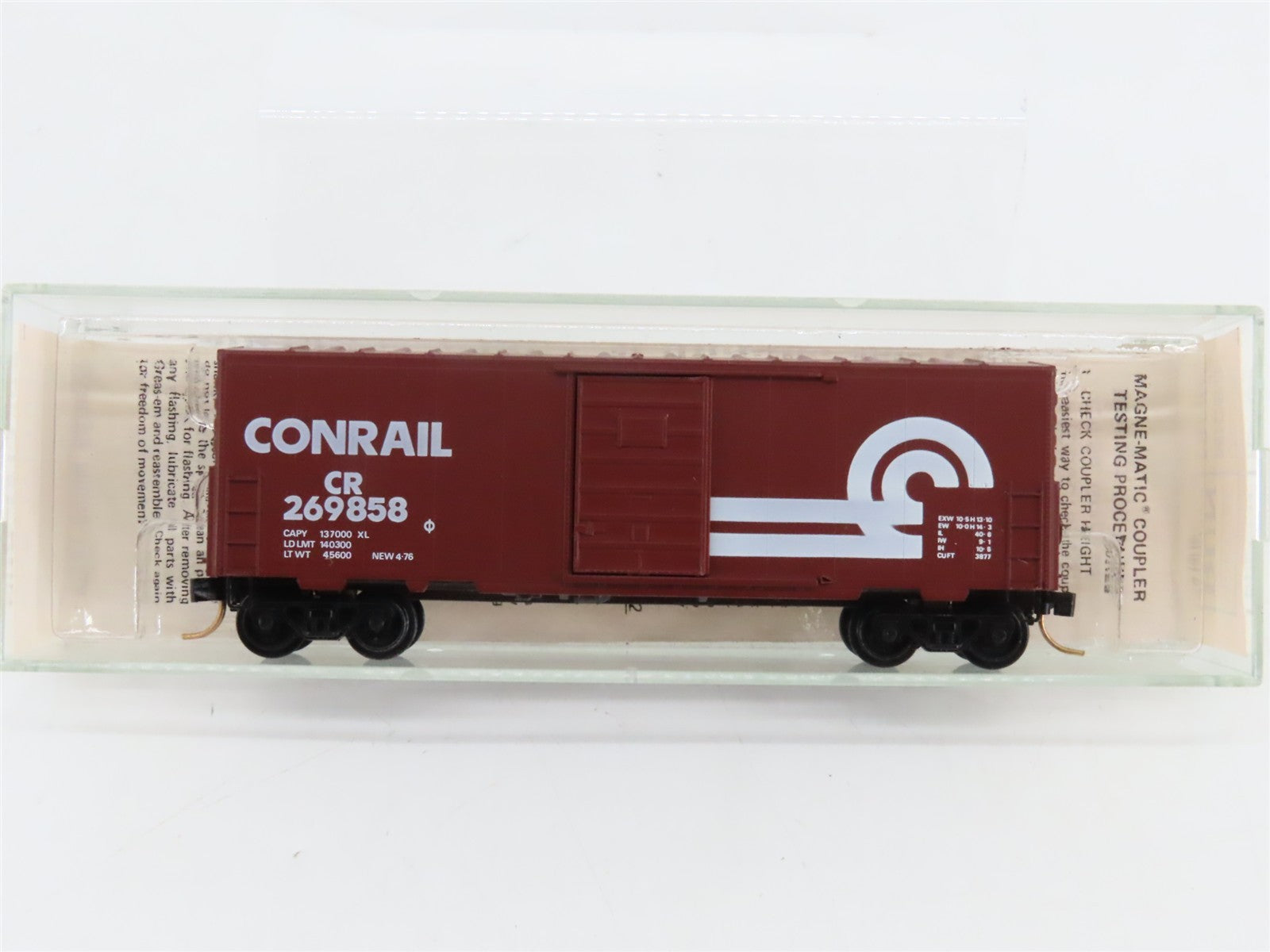 N Scale Kadee Micro-Trains MTL Special Run CR Conrail 40' Box Car 269858 RTR
