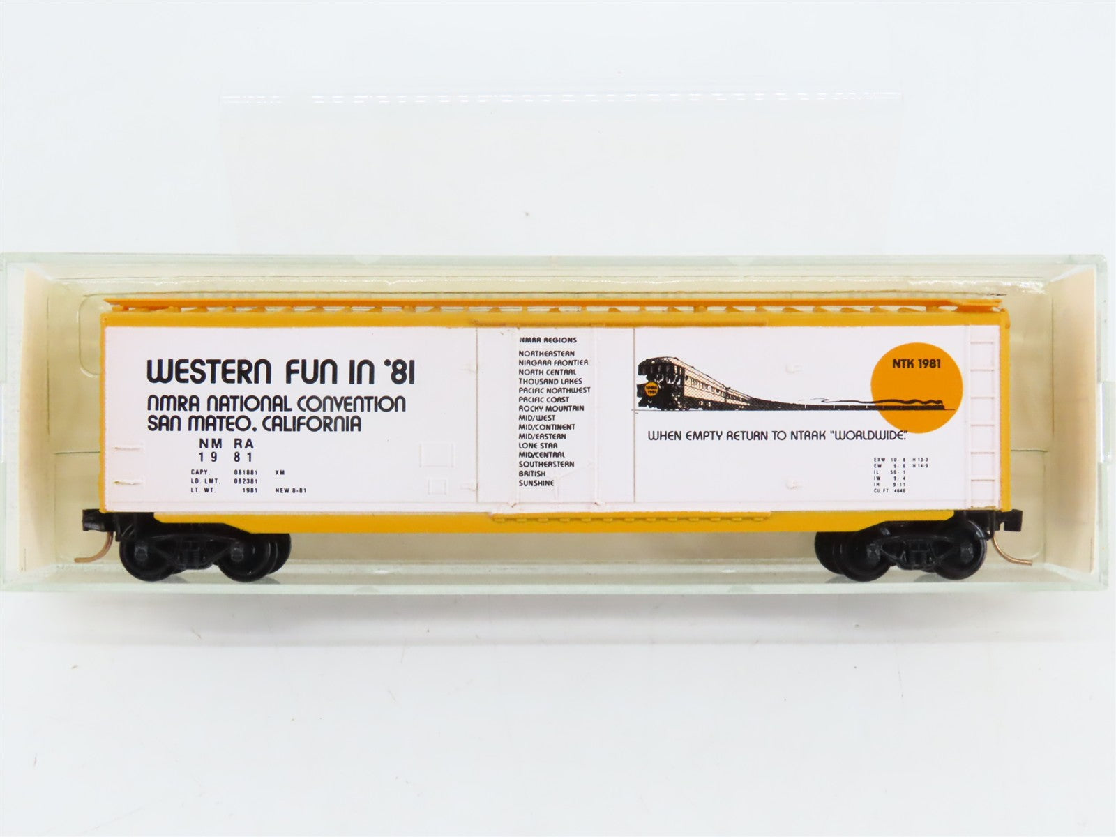 N Scale Micro-Trains NMRA / NTRAK 50' Box Car 1981 RTR