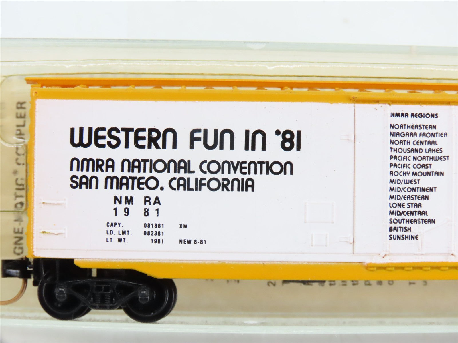 N Scale Micro-Trains NMRA / NTRAK 50' Box Car 1981 RTR