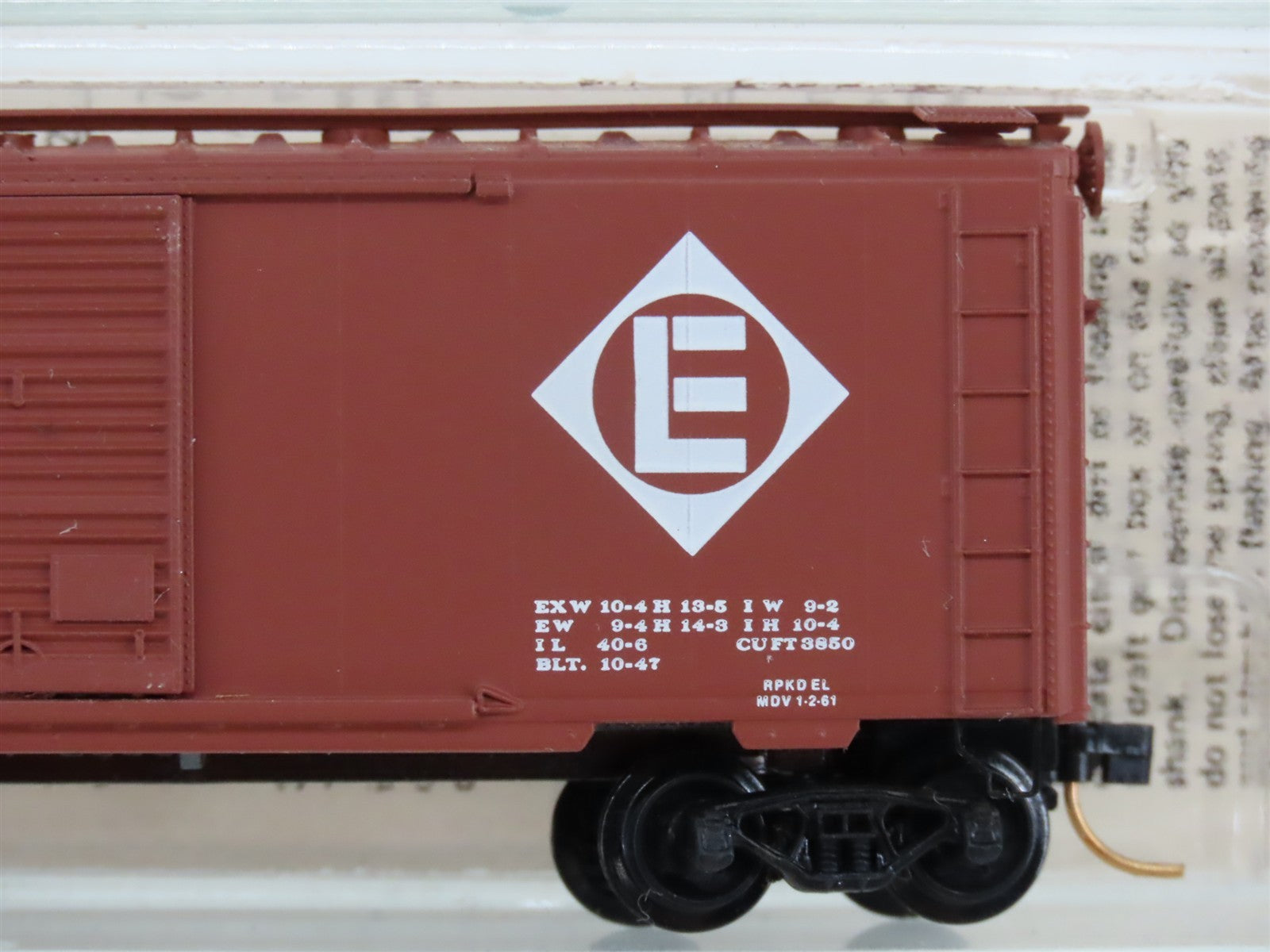 N Scale Kadee Micro-Trains MTL Special Run EL Erie Lackawanna 40' Box Car 70034