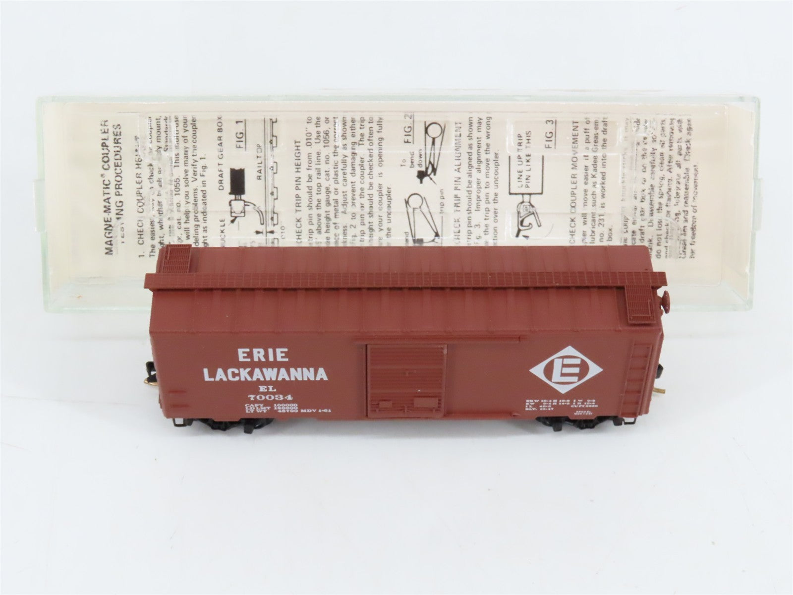 N Scale Kadee Micro-Trains MTL Special Run EL Erie Lackawanna 40' Box Car 70034