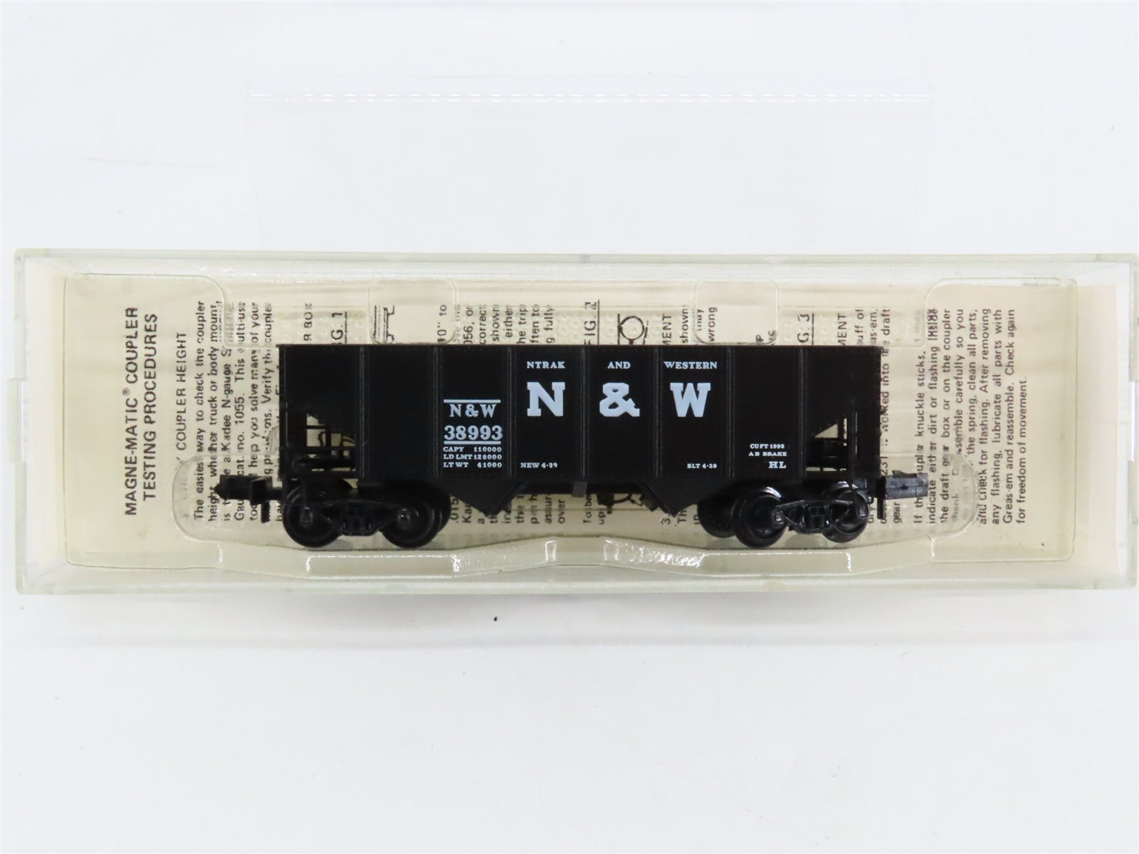 N Scale Micro-Trains N&W Norfolk & Western 2-Bay Hopper 38993 RTR
