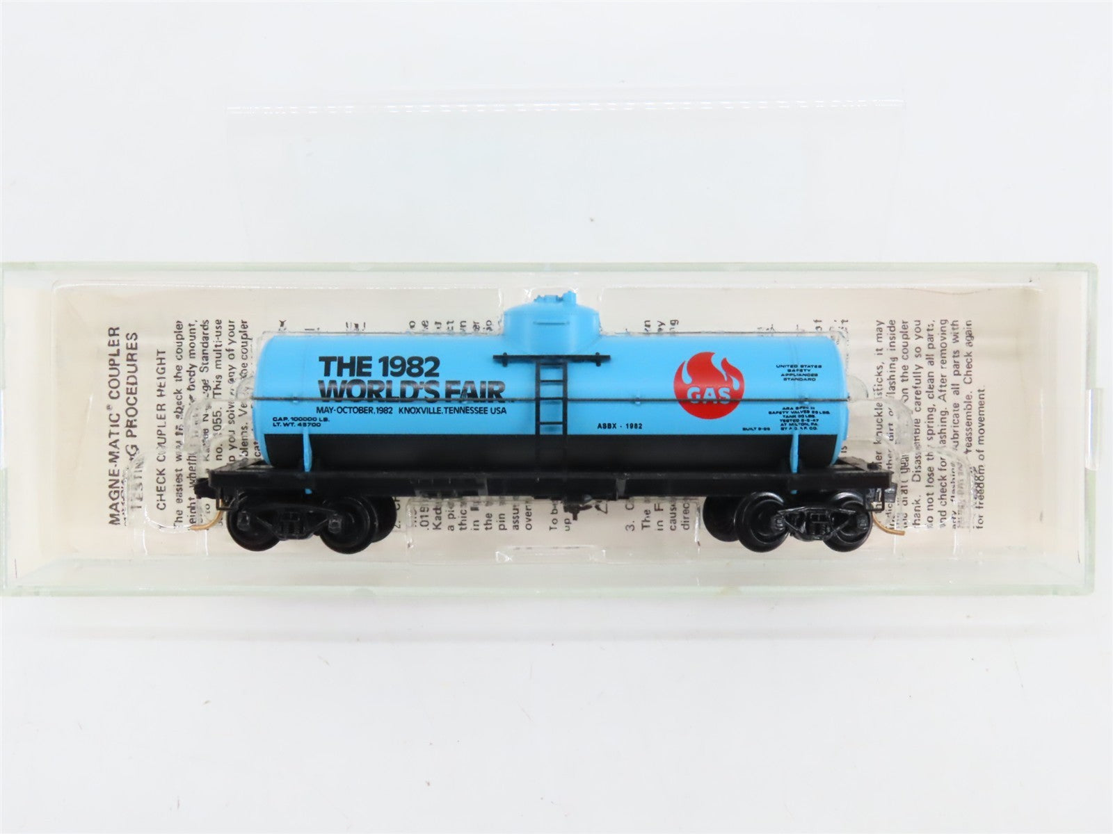 N Kadee Micro-Trains MTL AK-SAR-BEN ASBX 1982 World's Fair Single Dome Tank Car