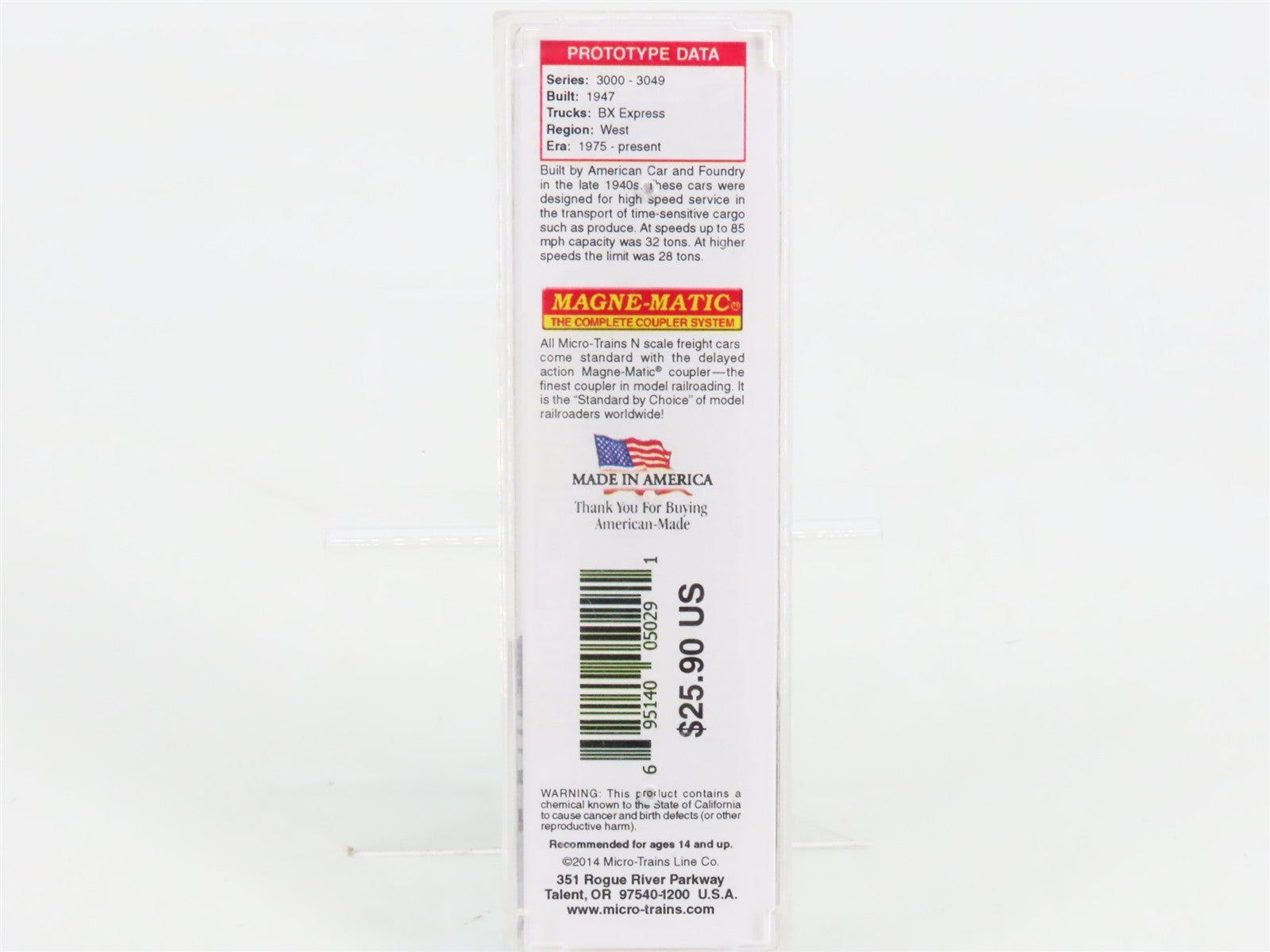 N Scale Micro-Trains MTL 05200110 ACL Atlantic Coast Line 52' Reefer #3001