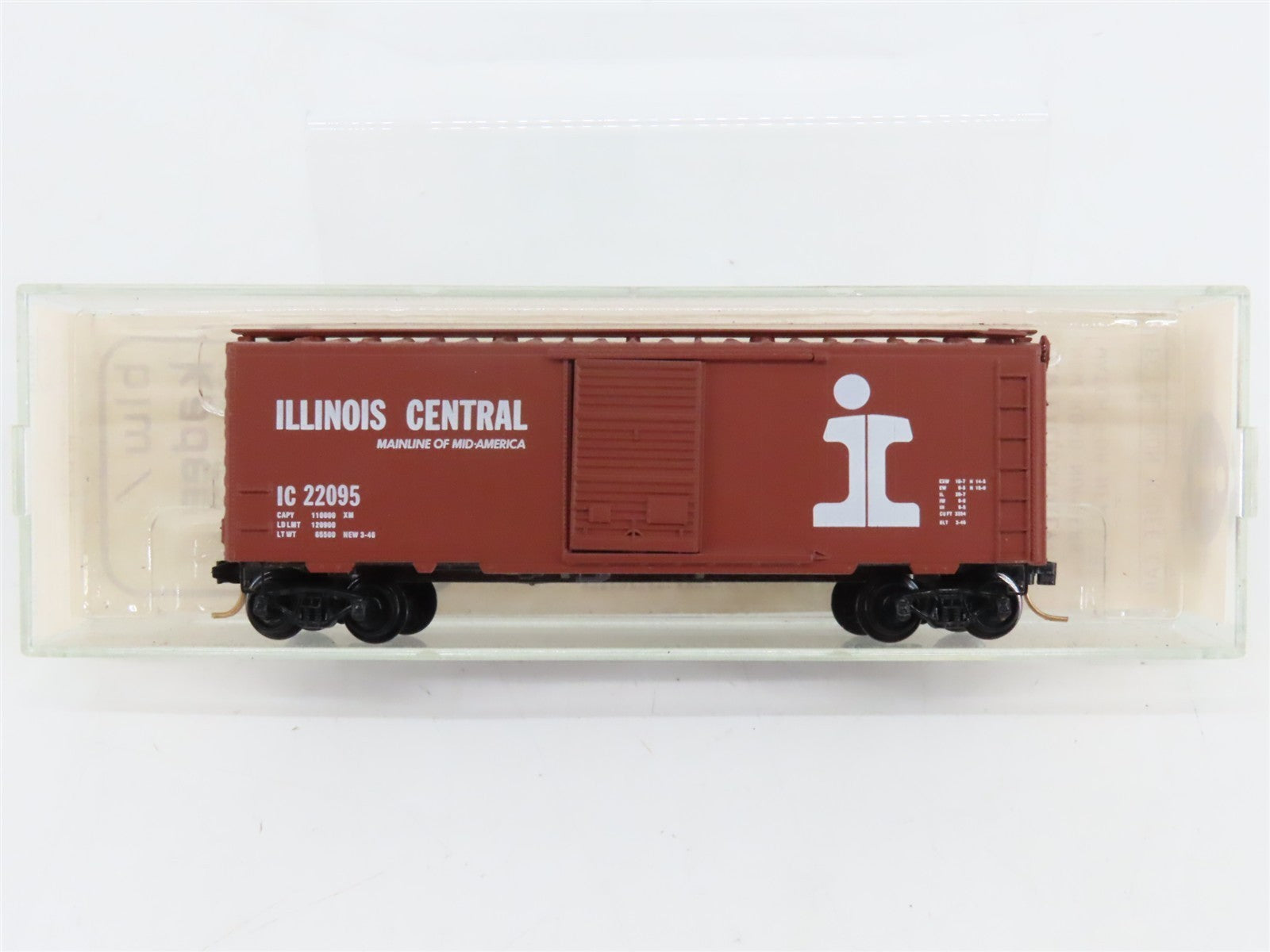 N Scale BLW/Kadee Special Run BLW-42 IC Illinois Central 40' Box Car #22095